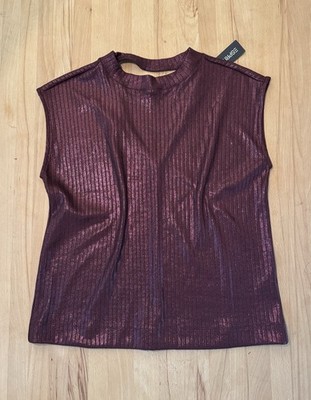 Neu Esprit Coll. Stretch Bluse Shirt Ripp Top Mit Tollem Rücken Ausschnitt Gr. M