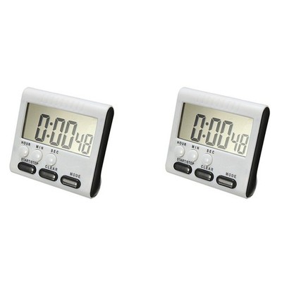 2X Digital Egg Timer / Kitchen Timer with Loud Alarm,  and Down Function,6263
