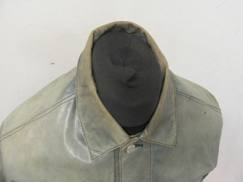 VINTAGE LEVI LEATHER TRUCKER MOTORCYCLE JACKET SIZE M, ACE PATINA - Picture 3 of 22