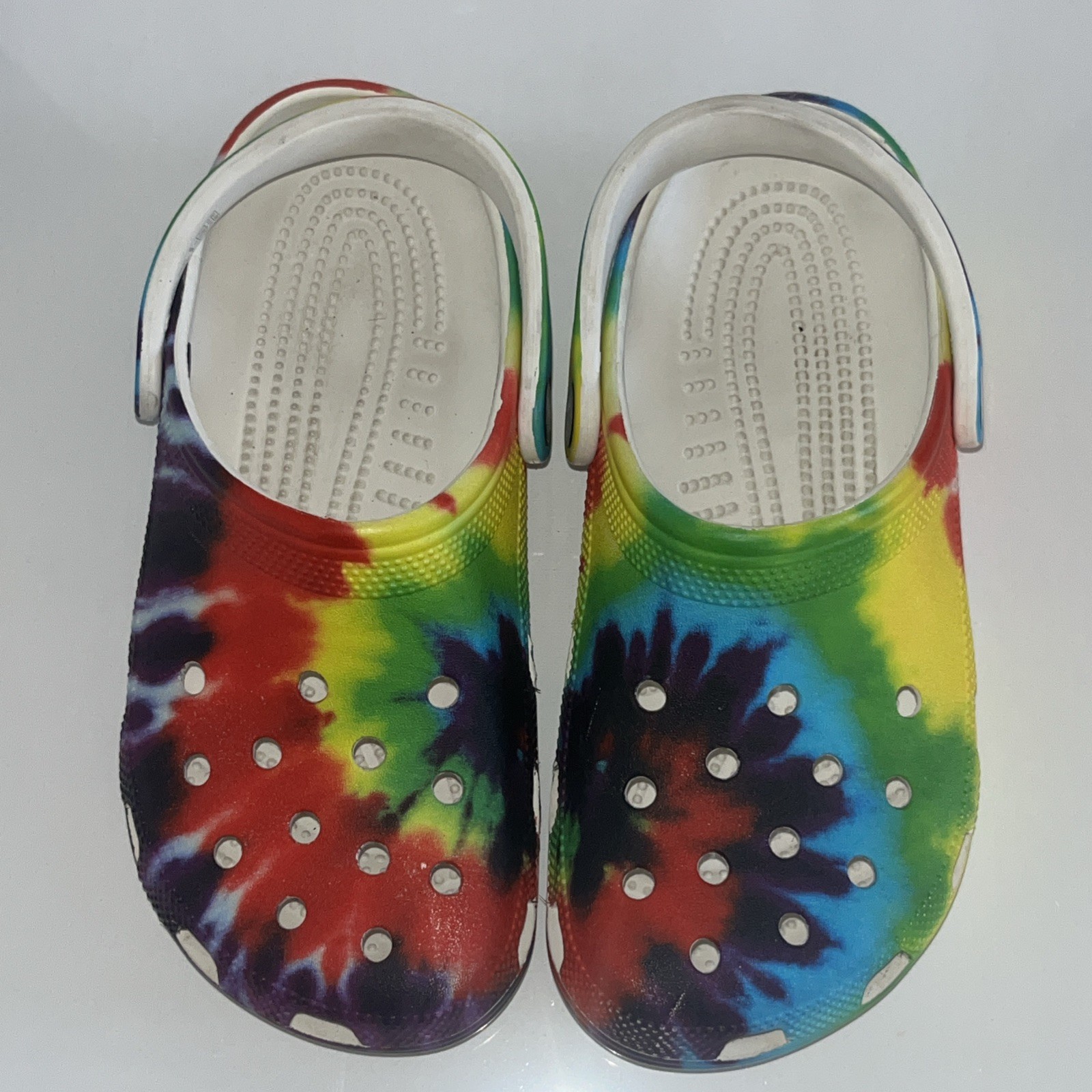 SAOLA Zoccoli Crocs Classic Solar Rainbow tinta unita multi US uomo 3 donna 5 EU 34 35