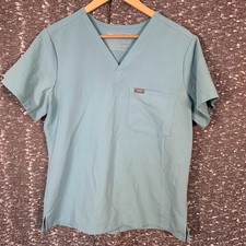 Figs Catarina Blue One-Pocket Scrub Top Technical Collection Women's Medium