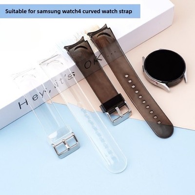 Rubber Transparent Watch Band Strap 20mm for Samsung Galaxy Watch 4/5 4Classic