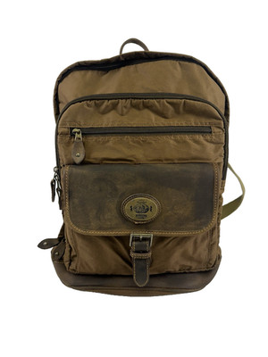 Duck Head Expedition Backpack Cotton Quality Leather Brown Large Zip Flap Clasp