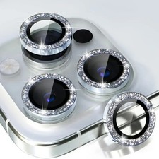 Diamond Metal Camera Lens Protector for iPhone 17 16 15 Pro Max Plus Glass