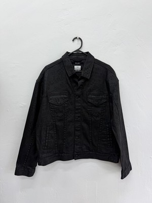 new ksubi mens denim oh g jacket black grease medium m 2