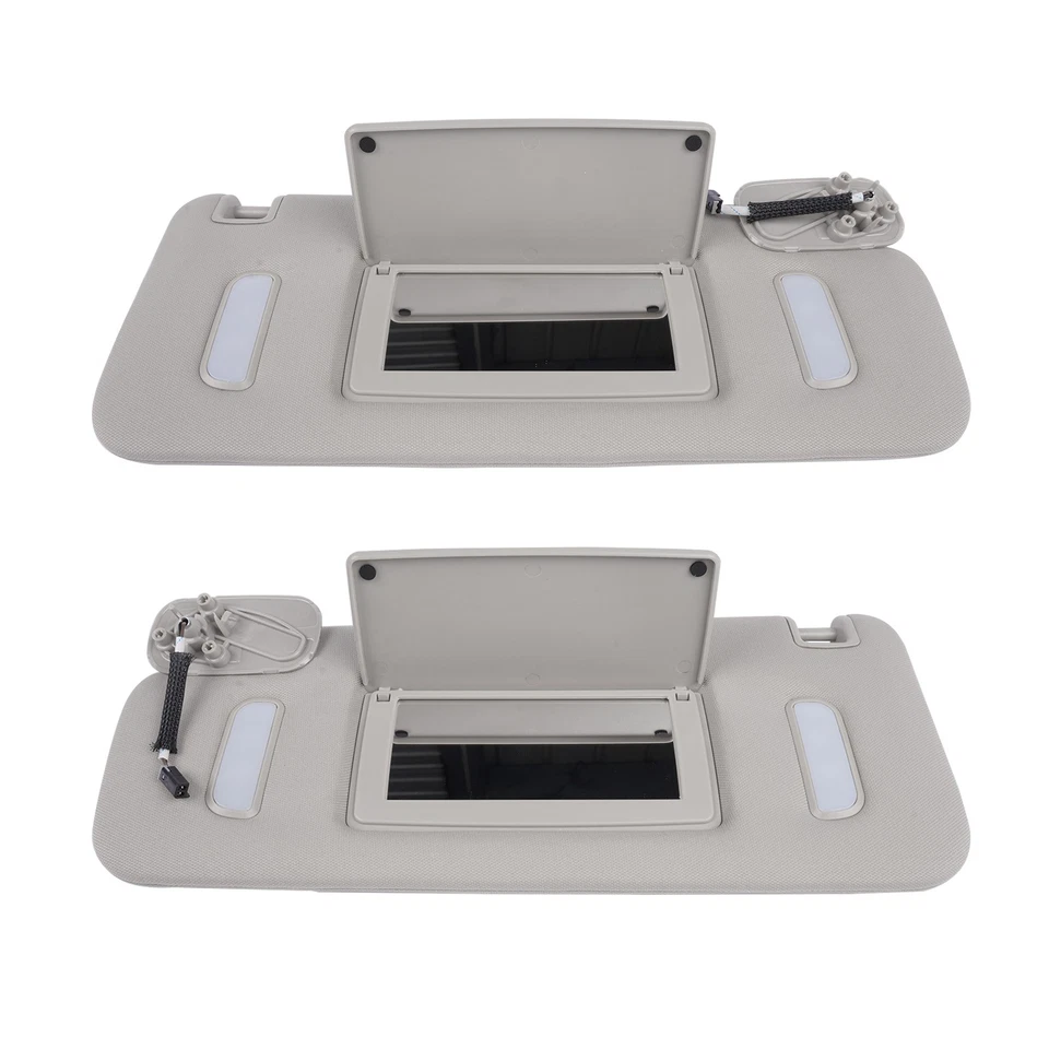 Par de parasoles grises derecho izquierdo para Chevrolet Silverado GMC Sierra 2500HD 07-13 Foto 3 de 4