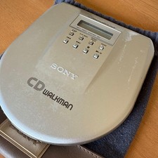 Sony CD Walkman D-E808 Silver Portable CD Player Silver Tested Used