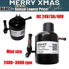 Micro DC 24V/36V/48V R134a Refrigeration Air Compressor Ultra-quiet 2400~3600rpm