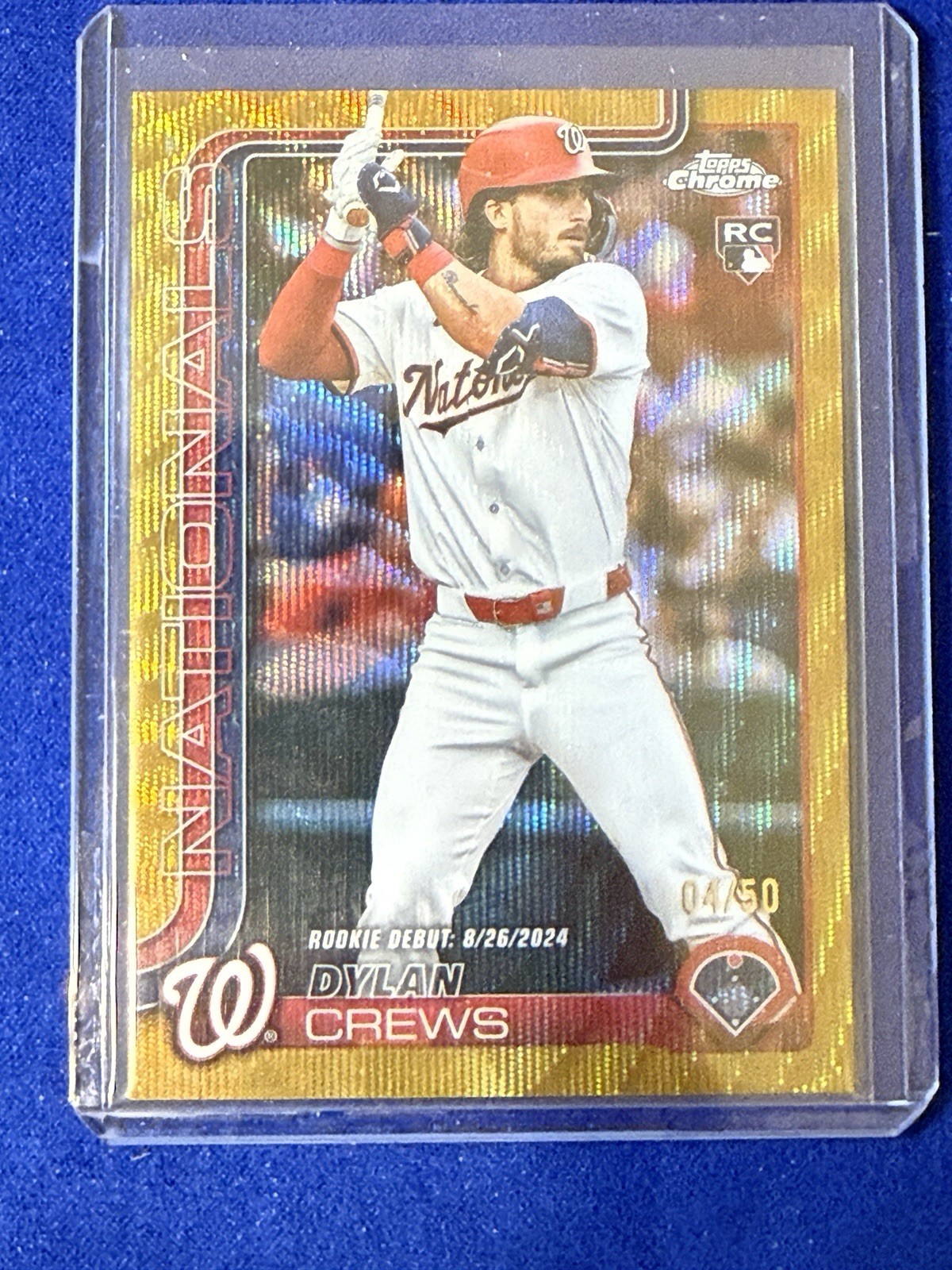 2025 Topps Chrome Update DYLAN CREWS Gold Wave Refractor 🔥  /50 🔥 (RC) USC190