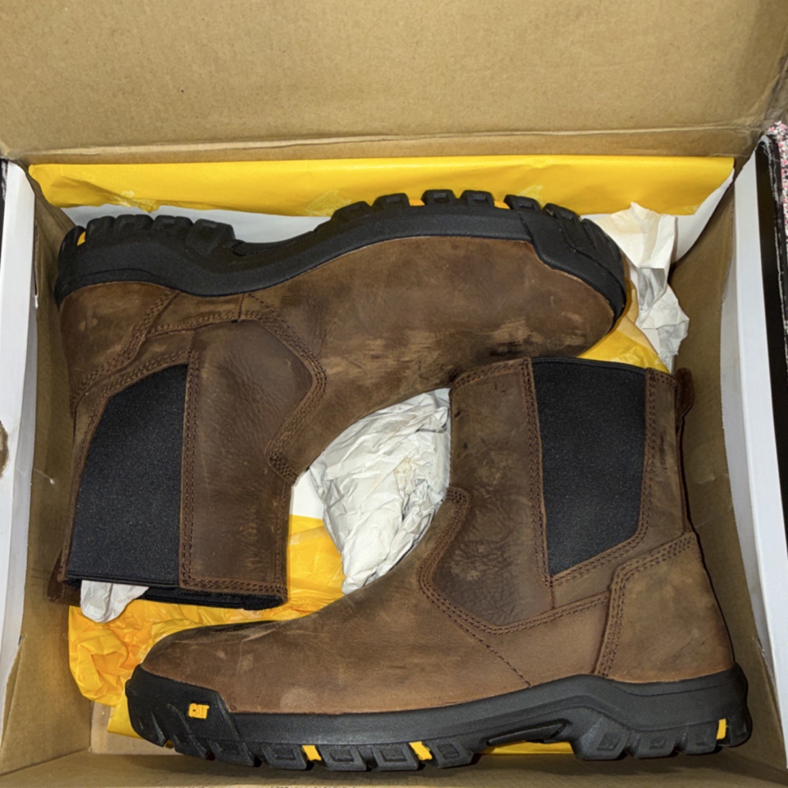 Caterpillar Wheelbase Steel Toe Work Boot P91026 Clay Leathe
