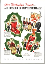 1941 Print ad for Glenmore, Kentucky Tavern, Whiskey - Xmas ad