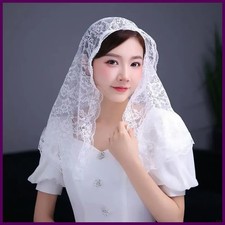 Spanish Style Lace Mantilla Veil Latin Mass Head Covering for Church Wedding
