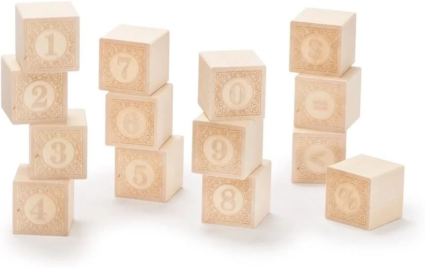 Uncle Goose Alphablanks Numbers Blocks - Made in The USA 