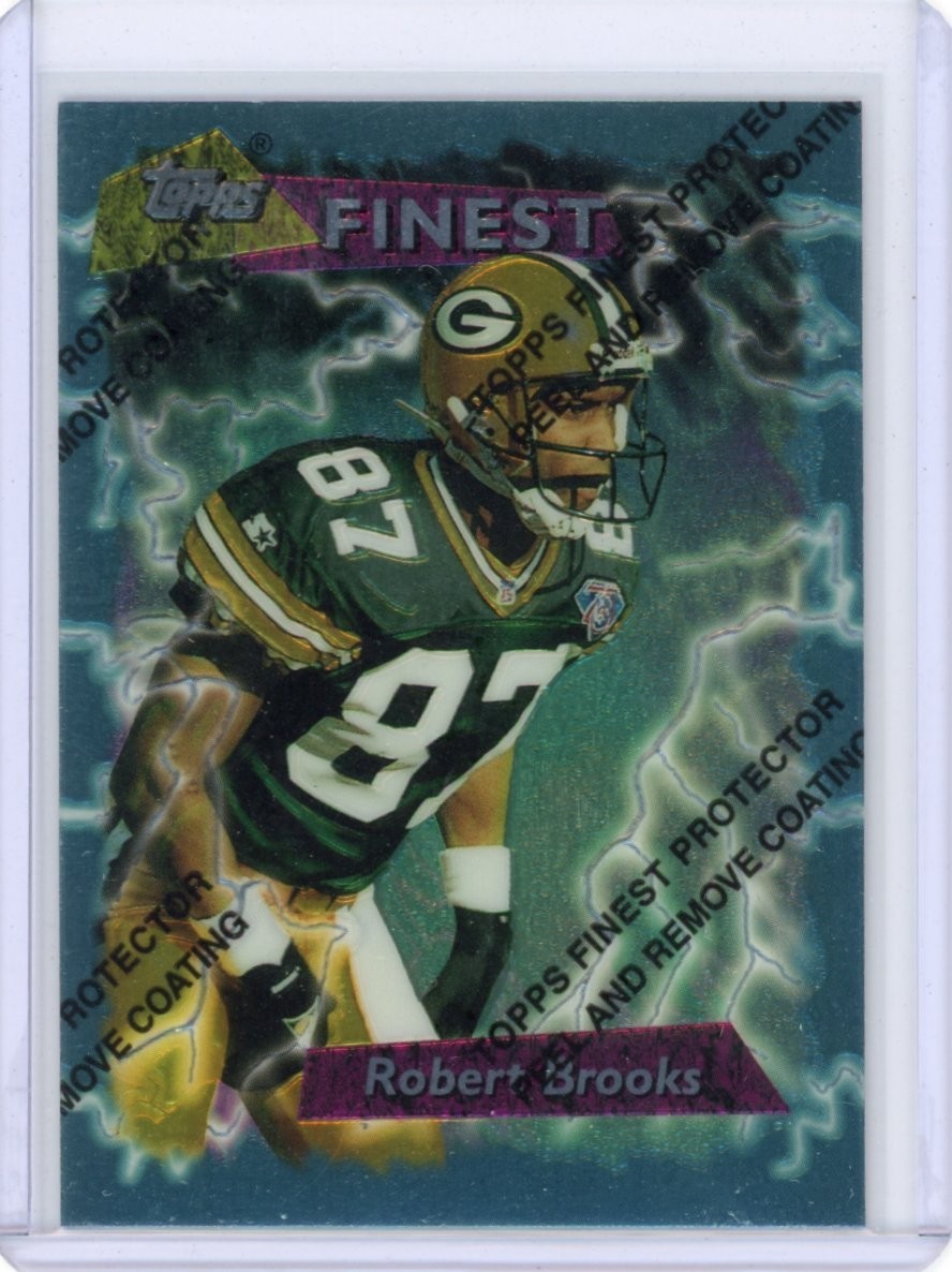 1995 FINEST ROBERT BROOKS #246 SET BREAK WITH COATING GREEN BAY PACKERS