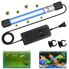 Aquarium Clean Light,13W Aquarium Algae Bloom Clean Light with Timer,Waterpro...