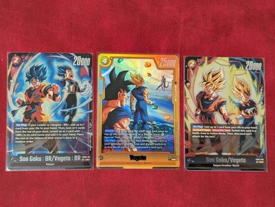 Vegeta | FB09-093 R* (Rare Alternate Art) | DBS Fusion World | 3 Card Lot Mint