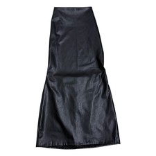 ZARA Backless Sleeveless Collar Faux Vegan Leather Mini Dress Womens Medium 