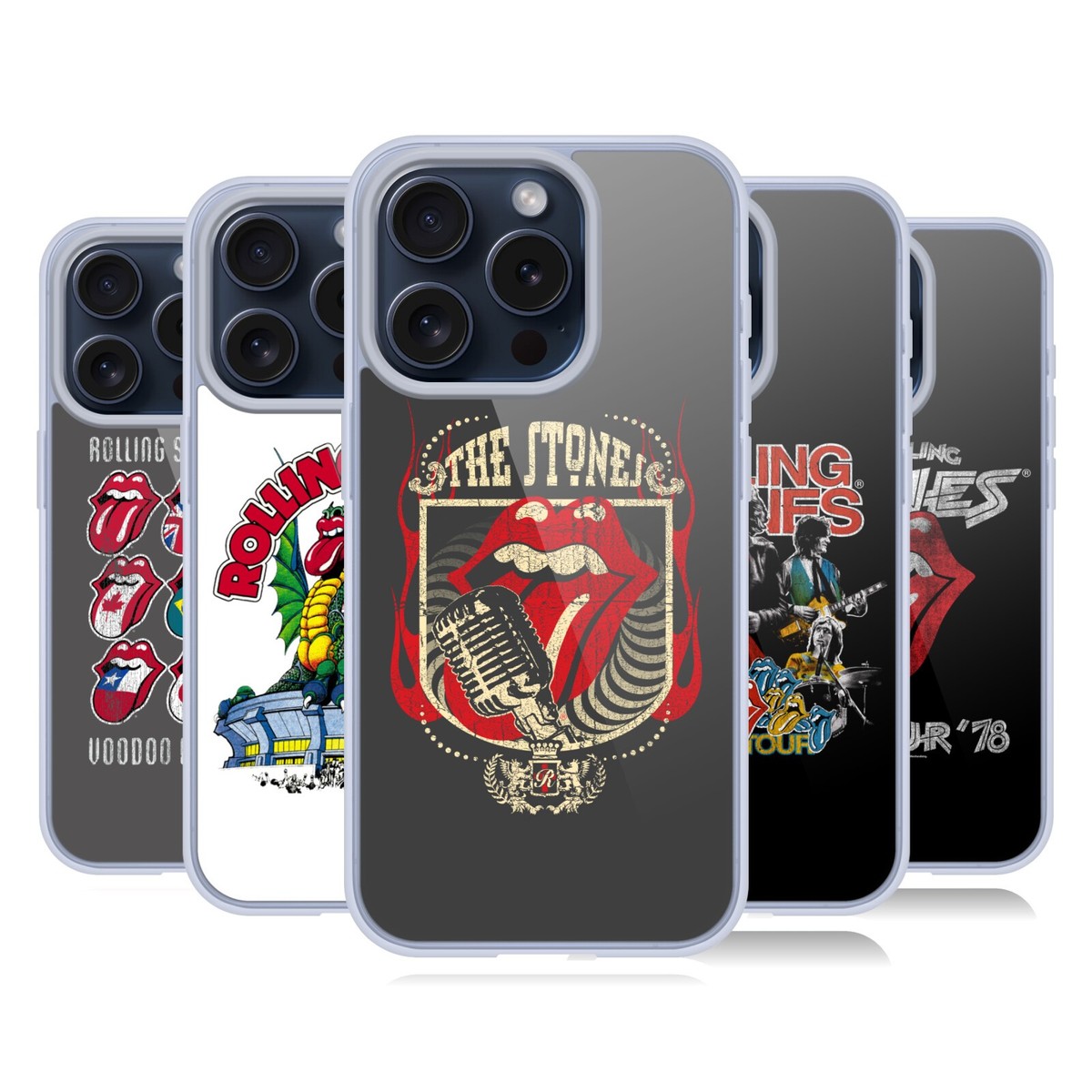 OFFICIAL THE ROLLING STONES KEY ART SOFT GEL CASE FOR APPLE iPHONE