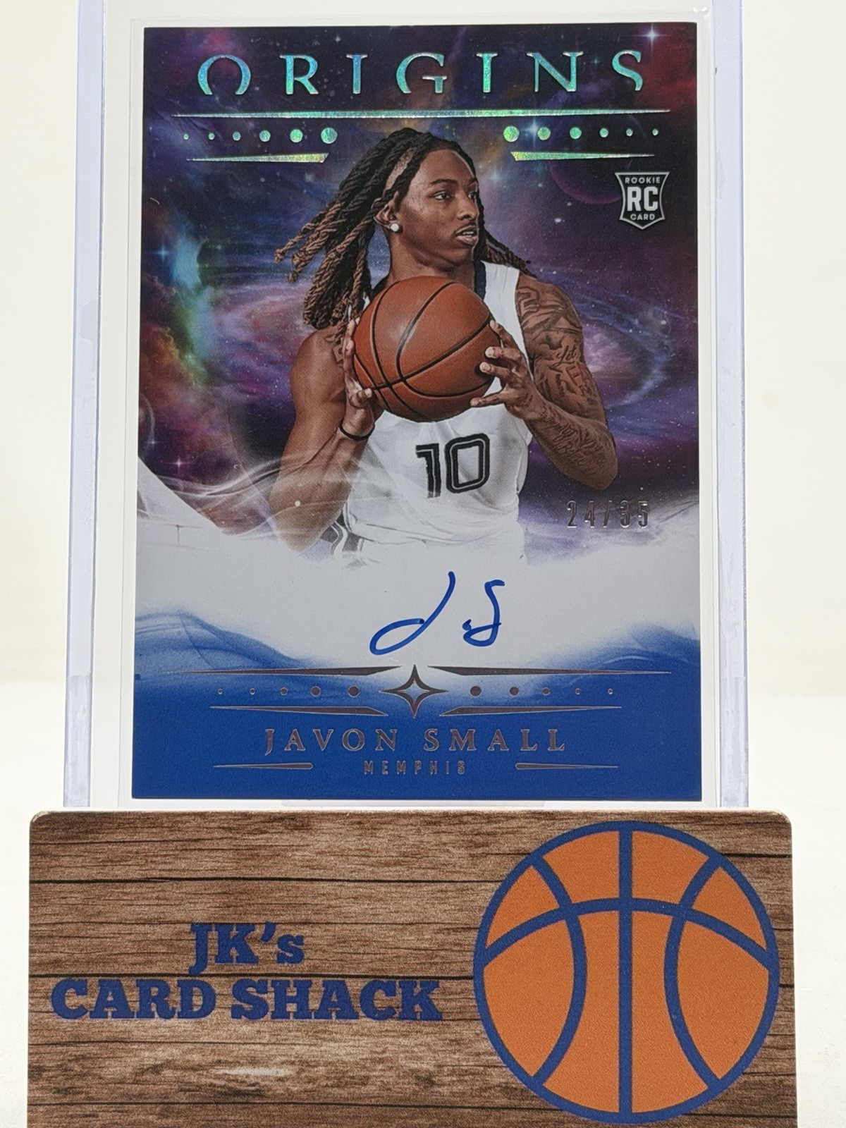 2025-26 Panini Origins Javon Small Rookie Autographs Blue /35 #RA-JAV
