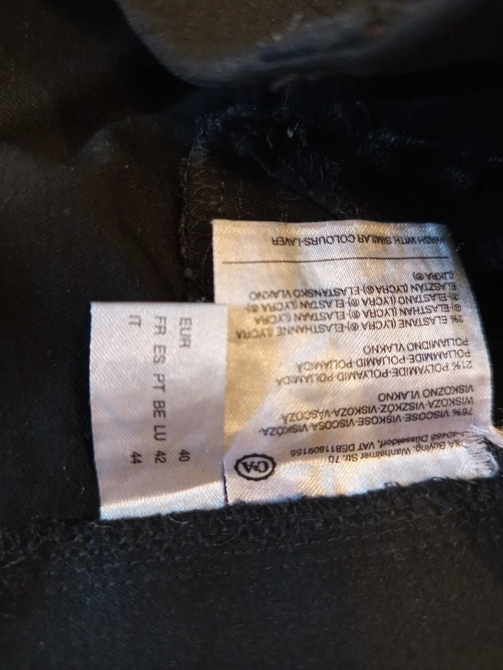 Pantalon femme C&A Canda noir coupe droite taille 42 poches zippées - Photo 4/4
