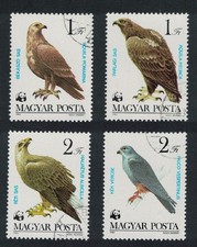 Hungary WWF Eagle Falcon Buzzard Birds of Prey 4 1983 Canc SG#3507-3513