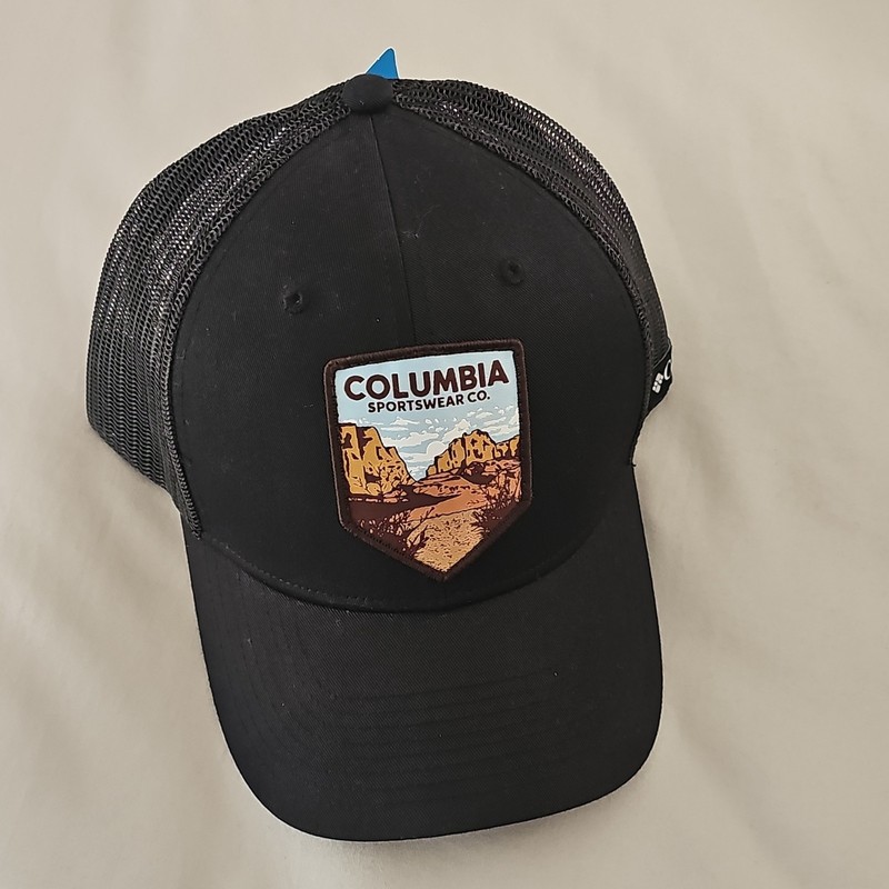 NWT Columbia Spring Grove II Snap Back Hat Black 60% Cotton 40% Polyester