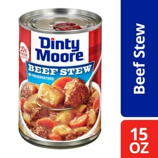 DINTY MOORE Beef Stew, Shelf Stable, 15 Oz Steel Can (Pack of 3) 10 g of Protein