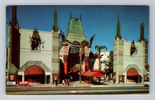 Hollywood CA-California, Grauman&rsquo;s Chinese Theatre Street View, Vintage Postcard