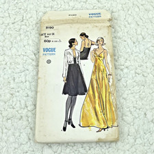 Vintage - Vogue Patterns 8190. Size 12 (Bust 34") Evening Dress & Jacket - Uncut
