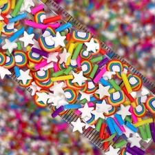 FAKE Rainbow and Star, Sky Polymer Clay Sprinkle Mix NOT EDIBLE D8-16