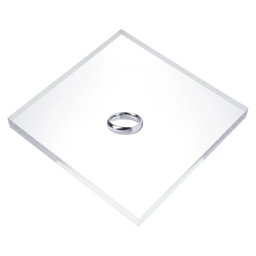 sourcing map Acrylic Square Display Blocks, 8" x 8" Clear Jewelry Display Base