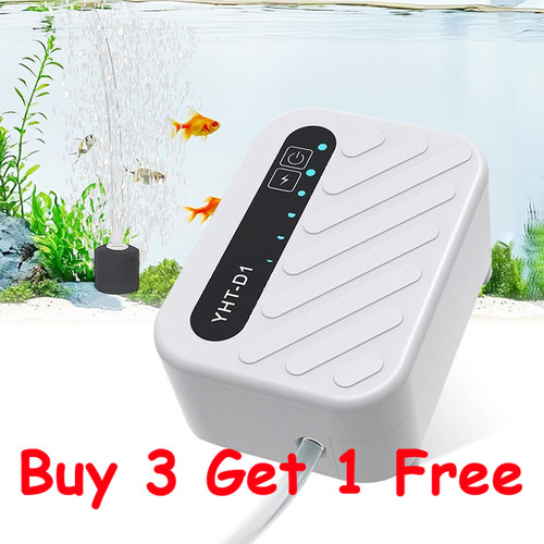 Quiet Aquarium Air Pump Portable Pump for Fishing Rechargeable Aerator Outdoor