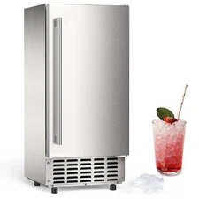 Commercial Under Counter Nugget Ice Maker Machine, 68Lbs/Day Ice Maker with