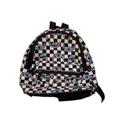 Bioworld Lilo & Stitch Black and White Checker Nylon Mini Backpack.