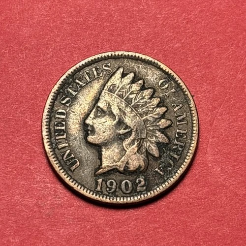 (1) Beautiful Antique 1902 Indian Head Cent/Penny VF-VERY FINE