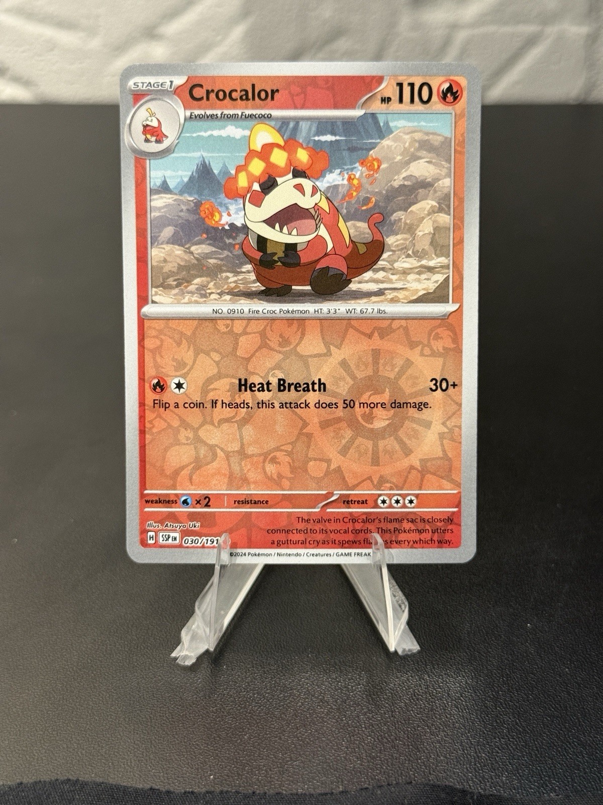 Crocalor 030/191 - Reverse Holo - Surging Sparks - Pokemon TCG - NM/M