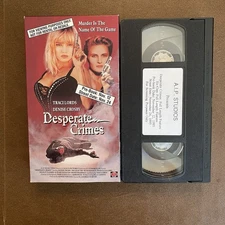 Desperate Crimes/Ex-Cop VHS 1993 Screener Promo Tape AIP Studios