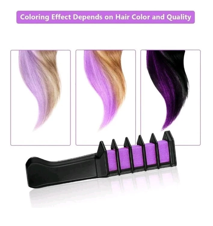 Juego de peine de tiza temporal de color de cabello lavable de 10 colores para todas las edades  Foto 2 de 4