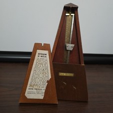 Vintage Seth Thomas Metronome De Maelzel Wood Wind Up Music Timer