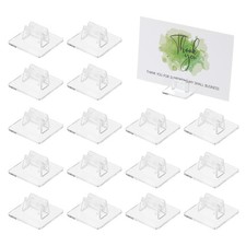 Square Card Stands, 2mm /0.08 Inch, Transparent 50 Pcs , Plastic Card Holders