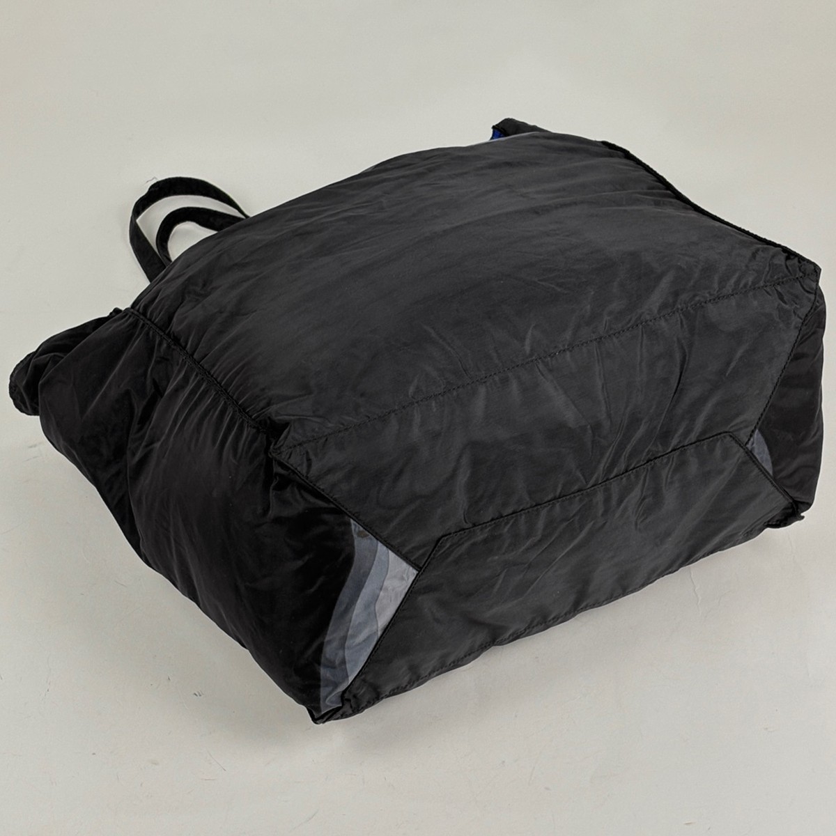 PRADA with logo Tote Bag Tote Bag Nylon Nero (Black) Blue Gray B4626P Women thumbnail 2