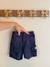 Janie and Jack Boys Navy Cargo Shorts 18-24 Months