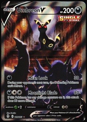 Pokemon Card- Umbreon V (Alternate Full Art) SWSH07: Evolving Skies #189/203