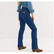 Y2K Wrangler 14MWZG Women's Cowboy Cut Slim Fit Blue Jeans 13x32