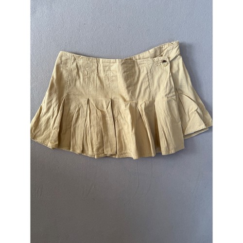 BDG Urban Outfitters Tan Khaki Pleated Mini Skirt Low Rise Y2K Preppy Large