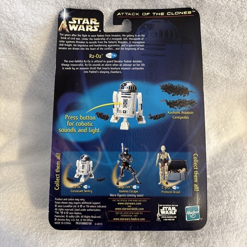 Star Wars 2002 Attack Of The Clones R2-D2 Coruscant Sentry LIGHTS & SOUNDS NIB - Picture 2 of 5