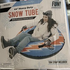 GOSPORTS 44" Heavy-Duty SNOWTUBE Premium Canvas Cover Tow Stap Sturdy Handles