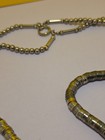 Tribal Style  Beaded Snake Spine Coil Tube Necklace Silver Tone Double Strand — photo 8