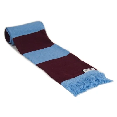 Fan Originals Retro Football Bar Scarf in Colours Claret Blue