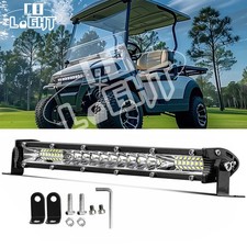 12" Front Bumper LED Light Bar Combo Driving For Club Car EZGO Golf Cart ATV UTV